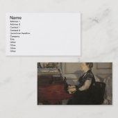 Manet | Madame Manet te Piano, 1868 Visitekaartje (Voorkant / Achterkant)