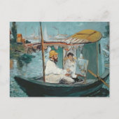 Manet | Monet in zijn Floating Studio, 1874 Briefkaart (Voorkant)