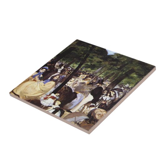 Manet: Muziek in de Tuilerieën tuin Tegeltje (Zijkant)