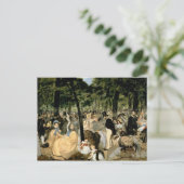 Manet | Muziek in de tuinen tuinen, 1862 Briefkaart (Staand voorkant)