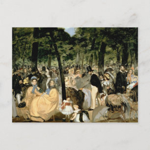 Manet   Muziek in de tuinen tuinen, 1862 Briefkaart