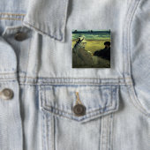 Manet | Op de strand, 1873 Vierkante Button 5,1 Cm (In situ)