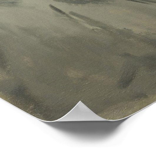 Manet - Op strand Poster (Hoek)