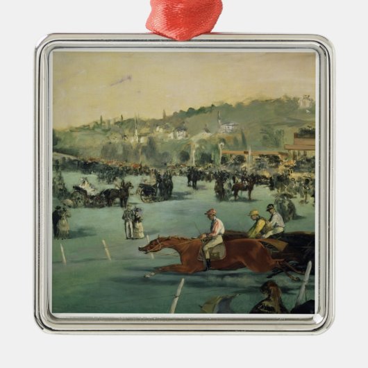 Manet | Paardenraces, 1872 Metalen Ornament (Voorkant)