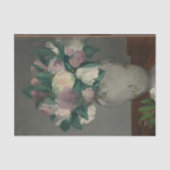 Manet Painting Peonies in Vase Tissuepapier (Voorkant)