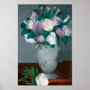 Manet Peonies Mogelijk roze Bouquet Flowers in een Poster