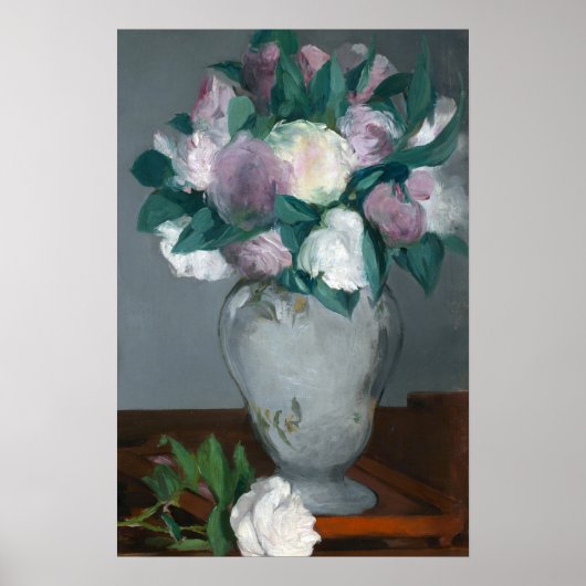 Manet Peonies Mogelijk roze Bouquet Flowers in een Poster (Voorkant)