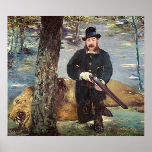 Manet | Pertuiset, Lion Hunter, 1881 Poster (Voorkant)
