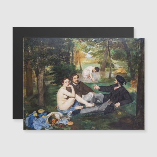 Manet - Picknick op het gras Magnetische kaart (Voorkant / Achterkant)