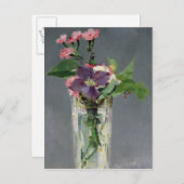 Manet | Pinks and Clematis in a Crystal Vase, 1882 Briefkaart (Voorkant / Achterkant)