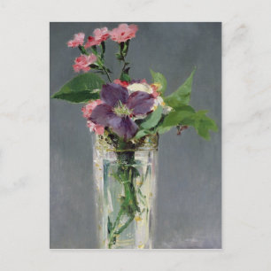 Manet   Pinks and Clematis in a Crystal Vase, 1882 Briefkaart