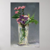 Manet | Pinks and Clematis in a Crystal Vase, 1882 Poster (Voorkant)