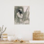 Manet | Portret van Edouard Manet in zijn Easel Poster (Keuken)