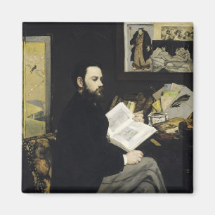 Manet   Portret van Emile Zola 1868 Magneet