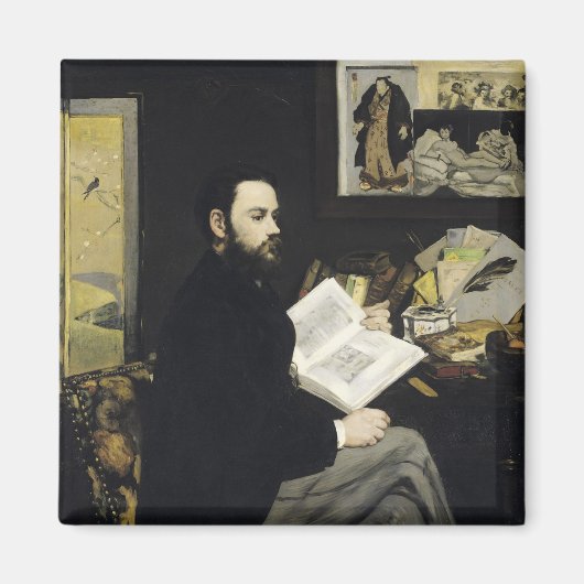 Manet | Portret van Emile Zola 1868 Magneet (Voorkant)