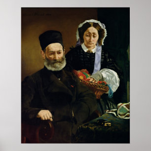 Manet   Portret van M en Mme Auguste Manet Poster