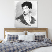 Manet | Portret van Madame Emile Zola, 1874 Canvas Afdruk (Insitu (Slaapkamer))