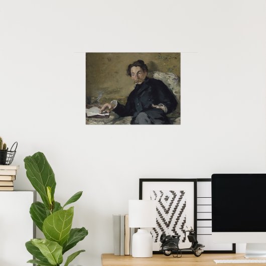 Manet - portret van Stephane Mallarme Poster (Thuiskantoor)