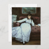 Manet | Rest, portret van Berthe Morisot Briefkaart (Voorkant / Achterkant)