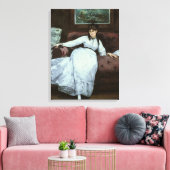 Manet | Rest, portret van Berthe Morisot Canvas Afdruk (Insitu (Woonkamer))