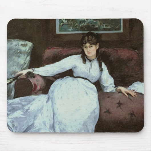 Manet | Rest, portret van Berthe Morisot Muismat (Voorkant)