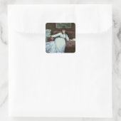 Manet | Rest, portret van Berthe Morisot Vierkante Sticker (Tas)