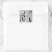 Manet | Rue Mosnier, c.1878 Vierkante Sticker (Tas)