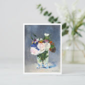 Manet-schilderij van bloemstuk briefkaart (Staand voorkant)