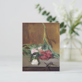 Manet | Stem of Peonies and Secateurs, c.1864 Briefkaart (Staand voorkant)
