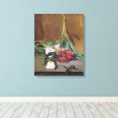 Manet | Stem of Peonies and Secateurs, c.1864 Canvas Afdruk (Insitu (Houten vloer))