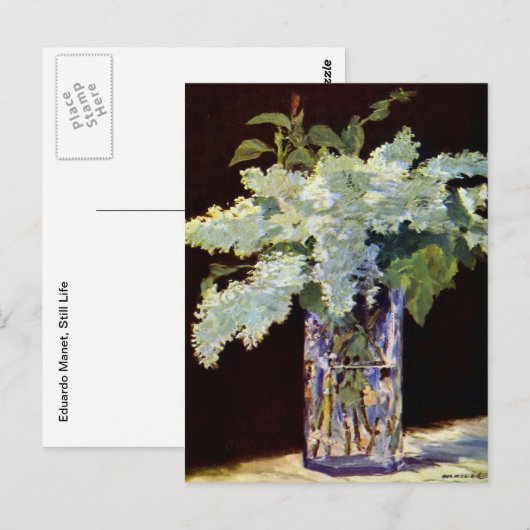 Manet stilllife White Lilacs Briefkaart (Voorkant / Achterkant)