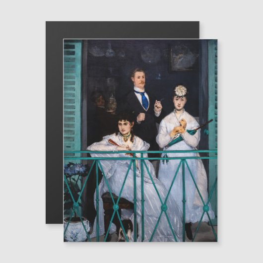 Manet - The Balcony / Le Balcon Magnetic Kaart (Voorkant / Achterkant)