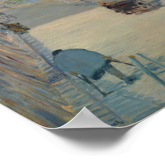 Manet - The Rue Mosnier with Flags (1878) Poster (Hoek)