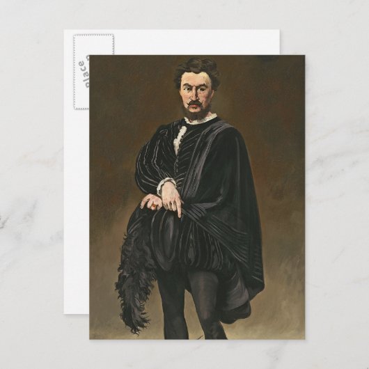 Manet | Tragedian Actor (Rouviere als Hamlet) Briefkaart (Voorkant / Achterkant)