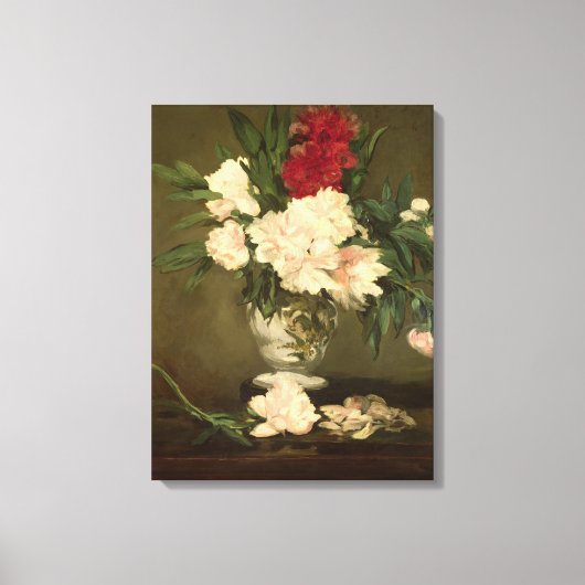 Manet | Vase van volken op een kleine voetstuk, 18 Canvas Afdruk (Voorkant)