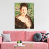 Manet | Vrouw in een bontjas Canvas Afdruk (Insitu (Woonkamer))
