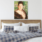 Manet | Vrouw in een bontjas Canvas Afdruk (Insitu (Slaapkamer))