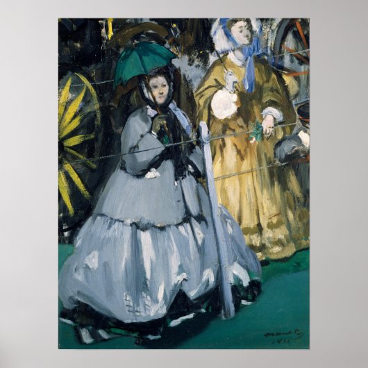 Manet - Vrouwen in het veld Poster (Voorkant)