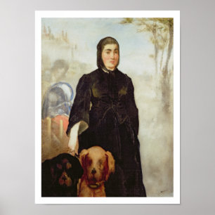Manet Vrouwen met honden, 1858 Poster