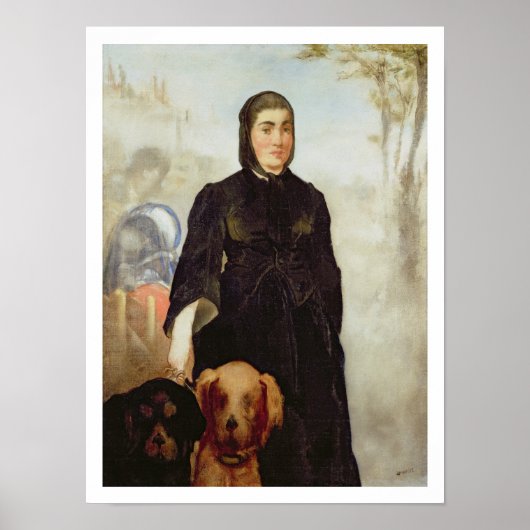 Manet | Vrouwen met honden, 1858 Poster (Voorkant)