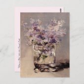 Manet's Lilacs in een glas Briefkaart (Voorkant / Achterkant)