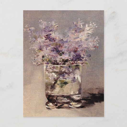 Manet's Lilacs in een glas Briefkaart (Voorkant)