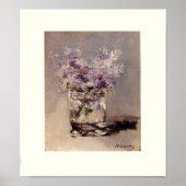 Manet's Lilacs in een glas Poster (Voorkant)