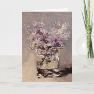 Manet's Lilacs in een glas sympathie Kaart