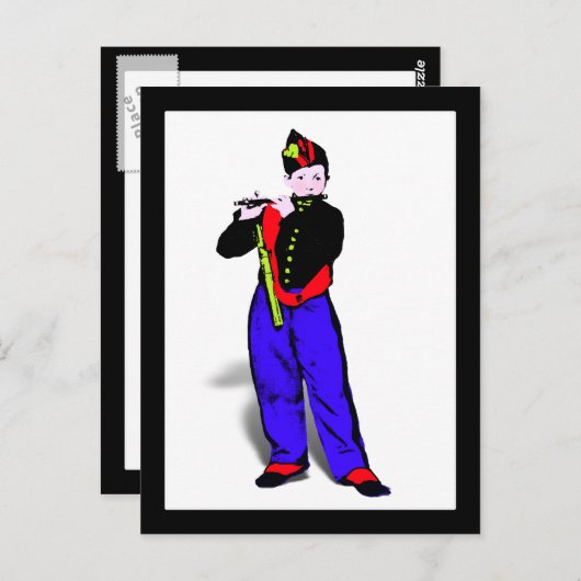 Manet's Little Flutist ala Briefkaart (Voorkant / Achterkant)