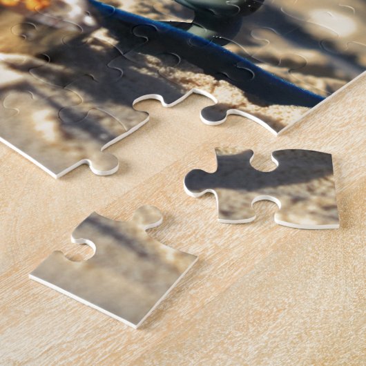 Manfred de Manatee bij het strand Legpuzzel (Zijkant)