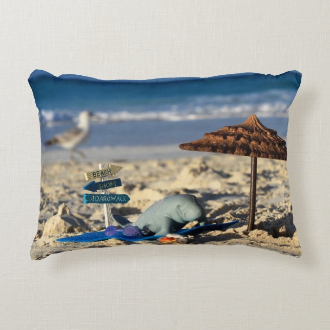 Manfred the Manatee Accent Kussen (Voorkant)