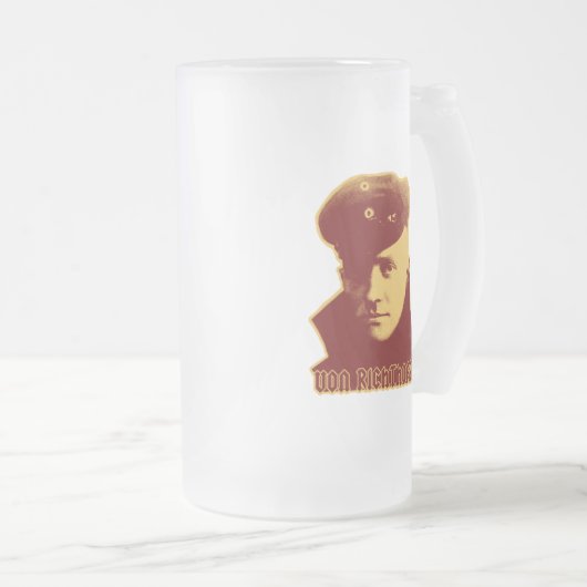 Manfred Von Richthofen Matglas Bierpul (Voorkant rechts)
