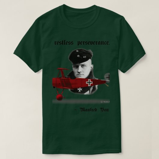 Manfred Von Richthofen Red Baron Quote T-shirt (Design voorkant)