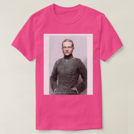 Manfred von Richthofen the Red Baron Graphic  T-shirt (Design voorkant)